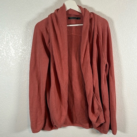 Peruvian Connection Salmon Pima Cotton Knit Cardigan Size Large - Picture 1 of 8